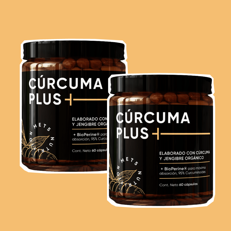 Cúrcuma plus +   (Paquete de 2  - 120 cápsulas) - Met5 Nutrition